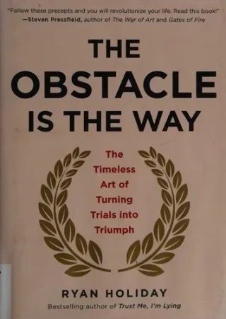 Cover of The Obstacle Is the Way by Ryan Holiday